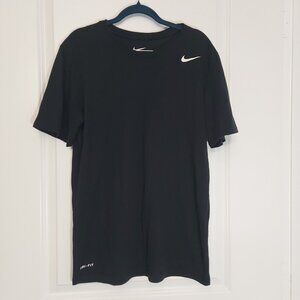 The Nike Tee - Dri Fit, Black, White Swoosh